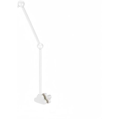 360° Rotating Baby Crib Mobile Arm,27.2 Inches Wooden Baby Mobile Hanger for Crib,Adjustable Mobile Arm for Crib Cot Bed Bassinet Wind Chimes Bed Bell Nursery Cloud Design (White)