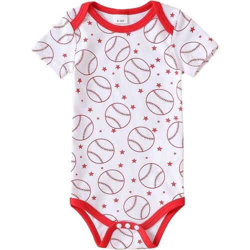 Chichoo Infant Baby Football Baseball Soccer Sport Jersey Outfit Costume Bodysuit Interlock 195 Gsm 0-24 Months