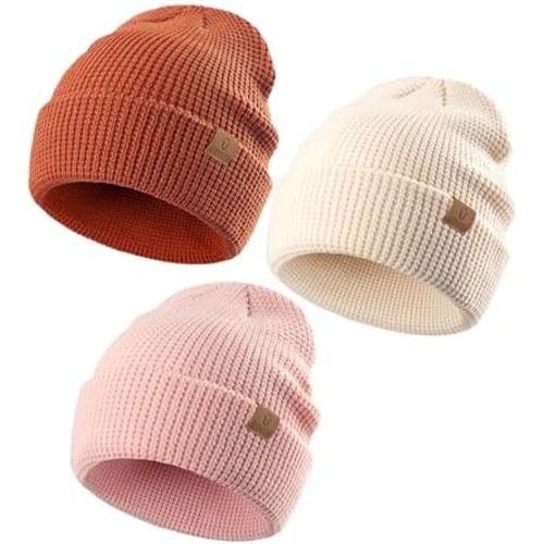QEUOYSS Baby Beanie Toddler Infant Winter Hat for Kids Boys Girls Knit Warm