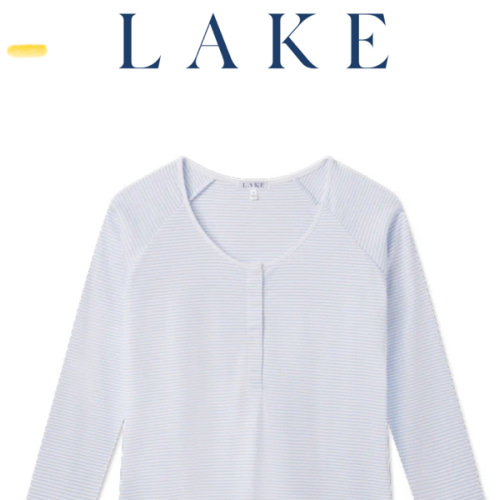 LAKE | Women | Pima Cotton Pajamas | French Blue Maternity Wide Leg Pajama Set