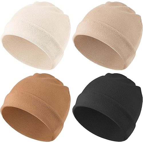 Konssy 6 Pack Baby Beanie Hats for Unisex, Toddler Beanies Baby Girl Boy Hat Warm Cap for Infant, Toddler