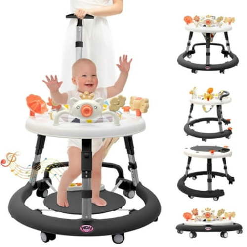 Baby Walker, Baby Walkers and Activity Center, Baby Walker Baby Jumper Activity Center,Baby Walker with Wheels for Boys Girls, Baby Walker with Wheels for 6-18 Months (Black)