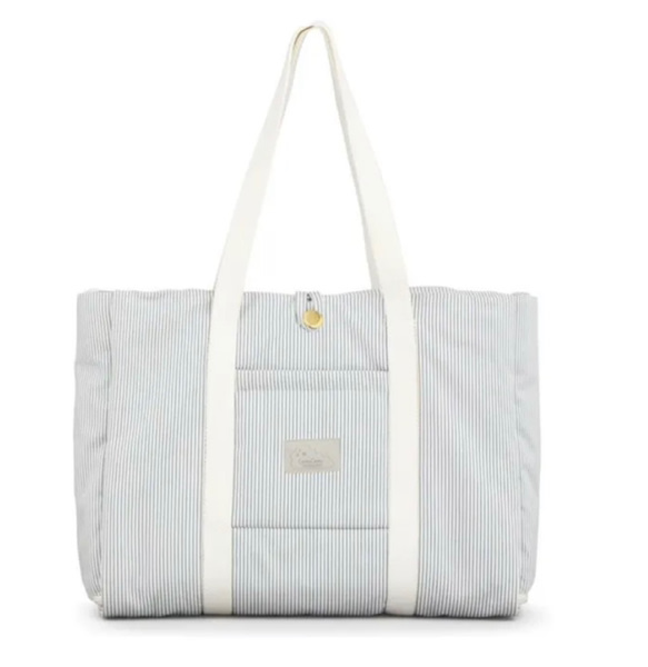 Multifunction striped diaper bag | Light Blue