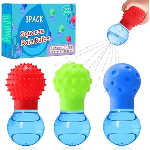 Squishy Bath Toys for Toddlers 1-3 - Sensory Squeezing Water Bathtub Toys for Babies | Bath Tub & Pool Floating Toys for Kids | Textured Sensory Bath Toys Gifts for Baby Boys & Girls | 3Pack