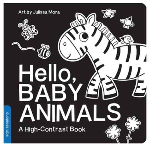 Hello, Baby Animals: A Black-and-White Board Book for Babies That Helps Visual Development (High-Contrast Books)
