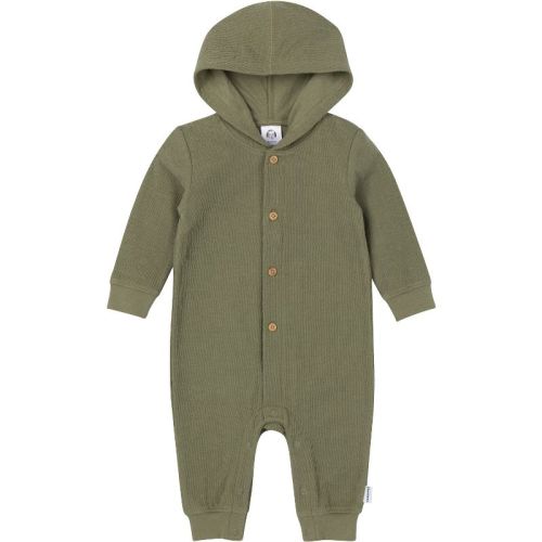 Gerber Baby Boys' Hooded Romper, Olive Green, 3-6 Months