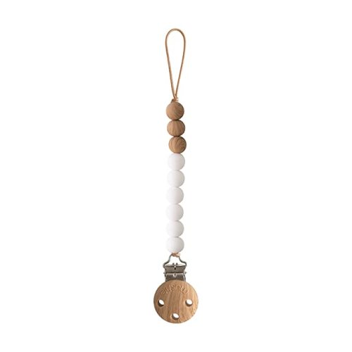 Amazon.com : mushie 100% Silicone Baby Pacifier Clip BPA Free | Eva (White) : Baby