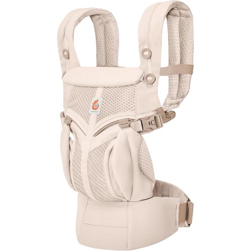 Ergobaby Omni Classic Baby Carrier for Newborn to Toddlers 0-48 Months (7-45 lbs) - 4-Position Breathable Mesh Baby Carrier with Ergonomic Support - Natural Beige