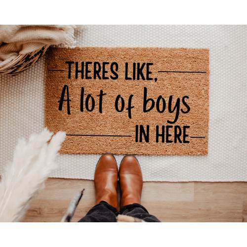 House Of Boys Doormat, Boy Mama Decor, Mom Christmas Gift
