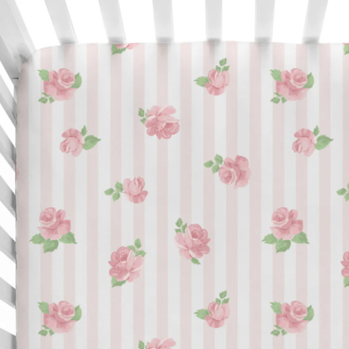 Rosy & Cozy Crib Sheet