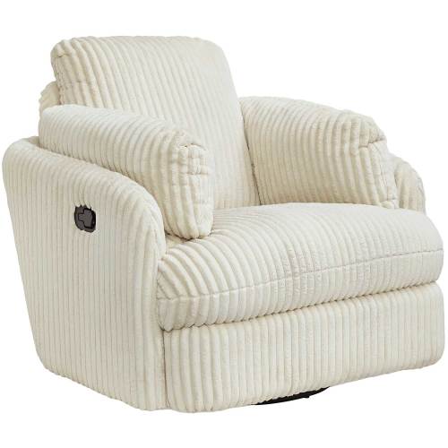 Tie Breaker Ivory Swivel Glider Recliner | C-949SGR | AFW.com