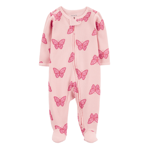 Baby Butterfly 2-Way Zip Thermal Sleep & Play Pajamas - Carter's | Carter's
