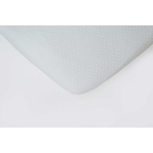 SheetWorld Fitted Baby Bassinet Sheet fits Baby Delight Beside Me Dreamer Bassinet 20 x 32.5, 100% Cotton Jersey, Hypoallergenic, Butter Soft, White Swiss Dot, Made in USA