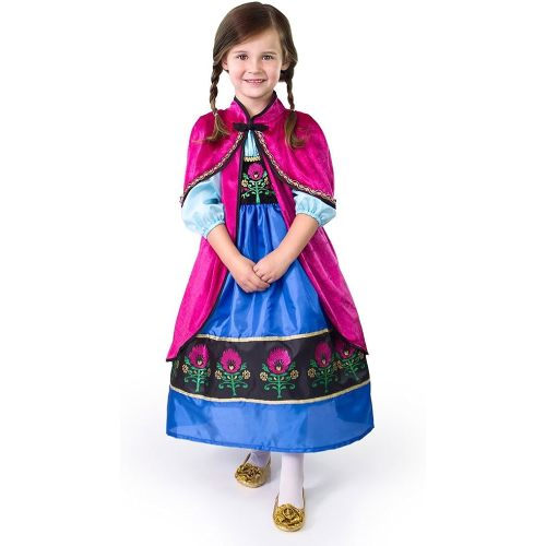 Little Adventures Alpine Princess Dressup Costume Cloak (S/M Age 1-5) - Machine Washable Child Pretend Play and Party Dress with No Glitter Purple