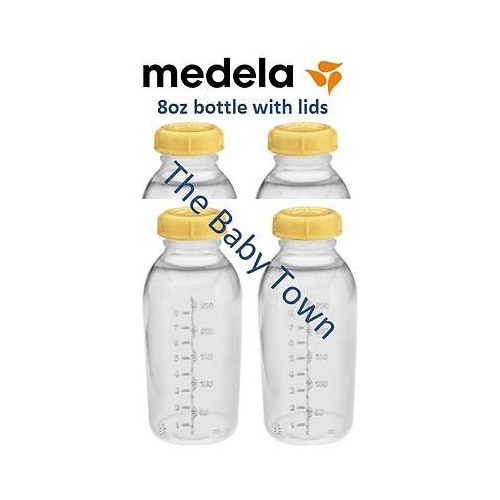NEW Medela Baby Bottles Breast Milk Bottle With Lids 8oz 250ml 87150s BPA FREE (4 Pack)