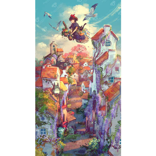 Plant Delivery — 27.6" x 50" (69.9cm x 126.9cm) / Square with 76 Colors including 1 AB and 7 Fairy Dust Diamonds / 143,310