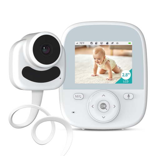 Vizolink AI Smart 2.8'' Video Baby Monitor with Camera and Audio Cry Detection Night Vision 1200ft Range
