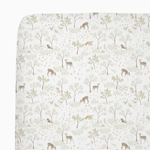 Little Unicorn Cotton Muslin Crib Sheet - Woodland Friends
