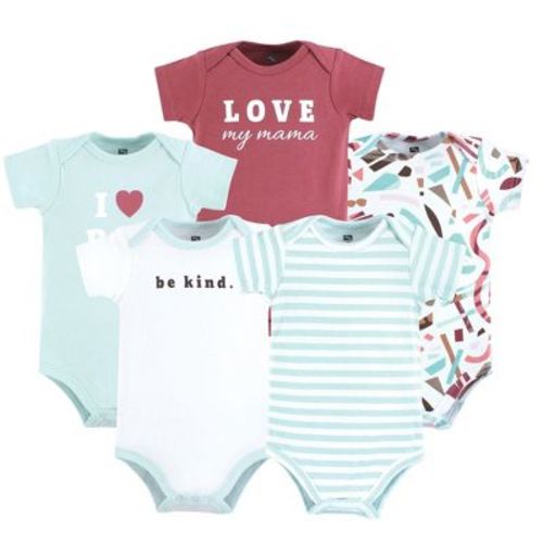 Luvable Friends Hudson Baby Bodysuits 5pk, Love My Mama, Newborn