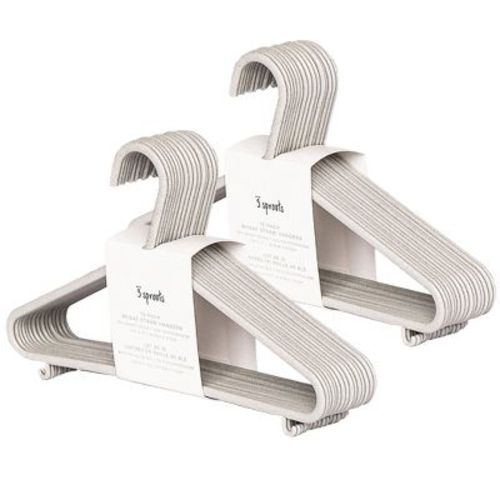 3 Sprouts Kids & Baby Wheat Straw Plastic Hangers 30 Pack - Gray