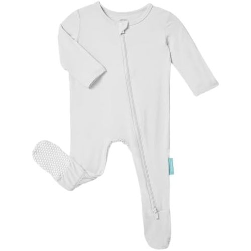 Baby Zipper Footie Pajamas, Supersoft Bamboo Rayon Baby Footed Pjs Boy Girl 0-3-6-9-18-24 Month Coverall Sleepers