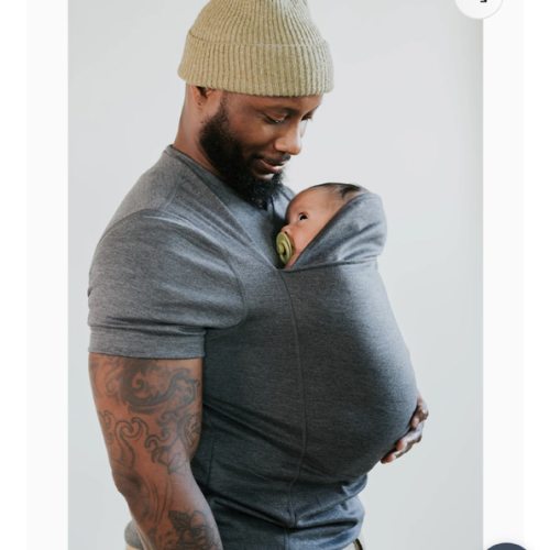 Lalabu Dad Shirt | Original Babywearing T-Shirt with Kangaroo Pouch | Baby Wrap Carrier for Newborns & Infants | Baby Wrap Carrier for Newborns | Essential for new Dads