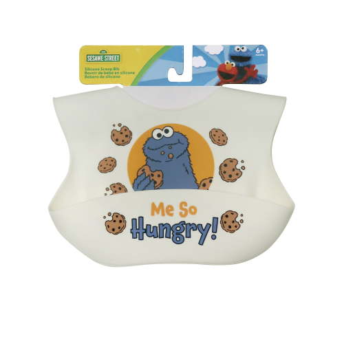Sesame Street Cookie Monster Silicone Unisex Infant Bib