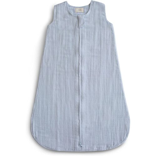 Mushie Baby Wearable Blanket | 100% Organic Cotton Muslin | Sleeping Bag for Infants (Baby Blue)