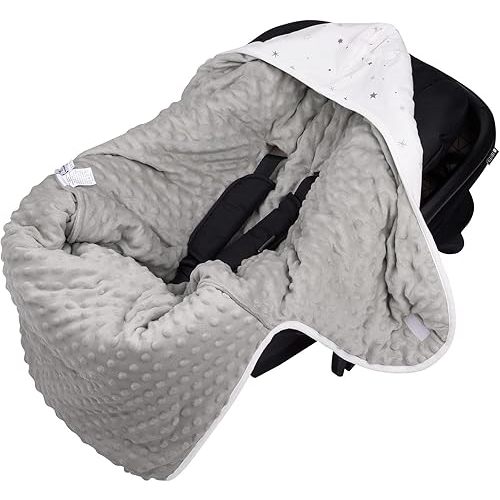 Bebamour Funda de invierno para asiento de automóvil y manta para bebé, envoltura para recién nacidos, para niñas y niños, invierno cálido