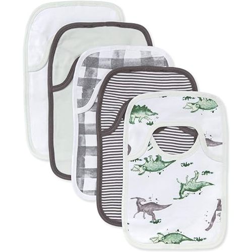 Amazon.com: Burt's Bees Baby Bibs, Lap-Shoulder Drool Cloths, 100% Organic Cotton with Absorbent Terry Towel Backing : Baby