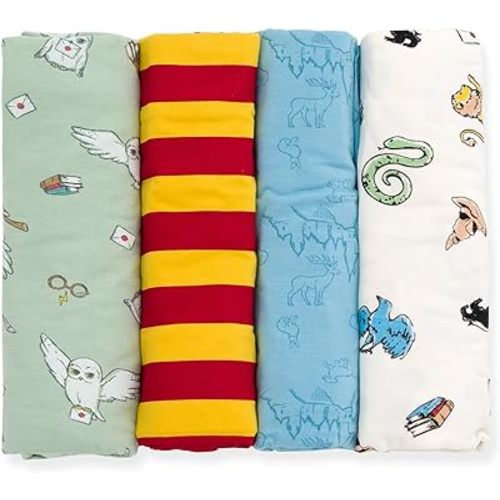 Harry Potter 4 Pack Swaddle Blankets - One Size Fits All