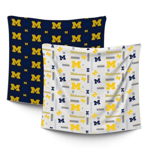 Michigan Wolverines Pegasus Infant 47" x 47" Home & Away Two-Piece Muslin Blanket Set