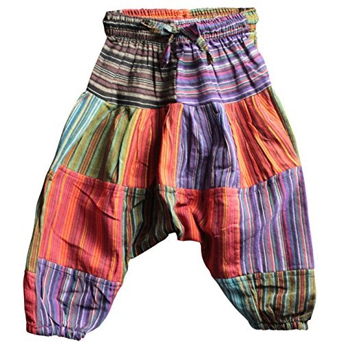 Shopoholic Fashion Children Hippie Harem Loose Boho Trouser Hippy Colorful Kids Retro Comfy Pants