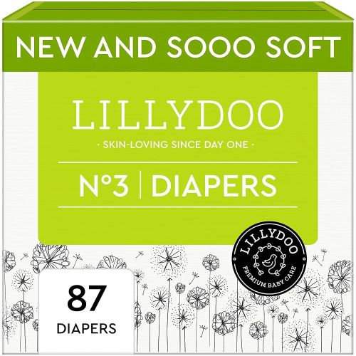 Diapers - Size 3 (13-22 lbs), Half-Monthly Supply (87 Count), Skin-Friendly, Ultra Soft, Chlorine-Free & Absorbent Clean Baby Diapers Dermatologically Tested