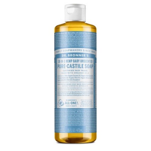 Dr. Bronner's Baby Unscented Pure-Castile Liquid Soap - 16 fl oz