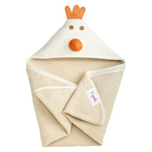 3 Sprouts Newborn/Infant Hooded Towel - Chicken