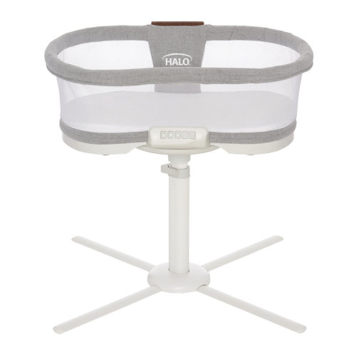 HALO Innovations, Inc. Luxe Dove Gray/White Tweed Bassinet with Bedding & Reviews | Wayfair