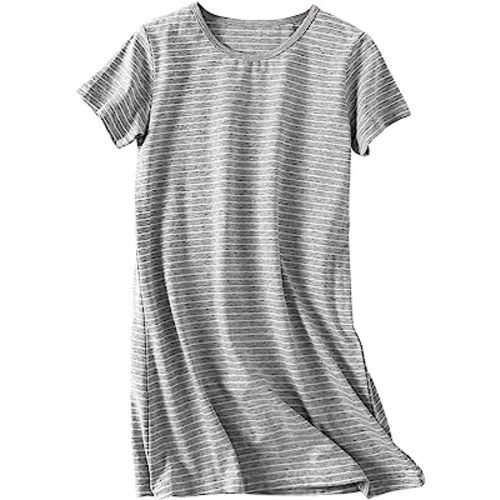 Girl's Stripes Nightgowns Cotton Sleep Shirts Sleepwear Princess Nightdress