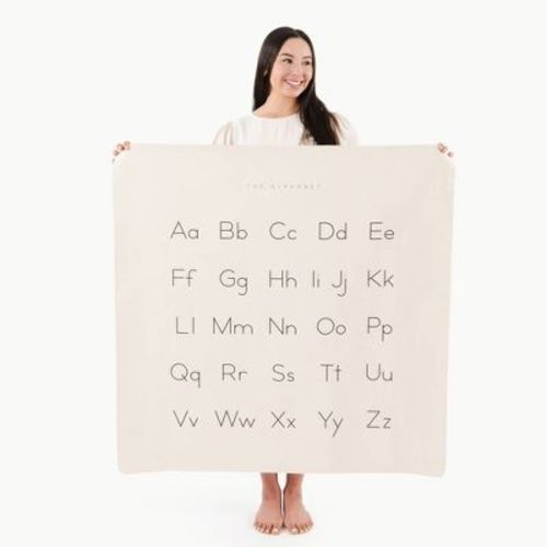 Gathre Mini Tapestry Kids' Mat Alphabet: Water-resistant Leather Floor Mat, Animal Icon, 3'3"x3'3", Indoor/outdoor Use