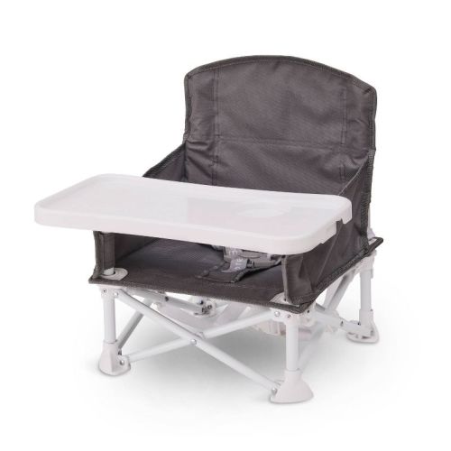 Regalo My Chair Portable Feeding Booster Seat - Gray: Steel Frame, Canvas Material, Forward Facing, 6 Lbs