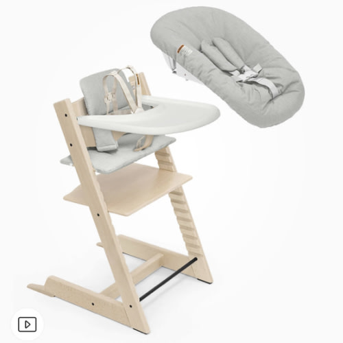 Tripp Trapp® High Chair with cushion, tray, and newborn set