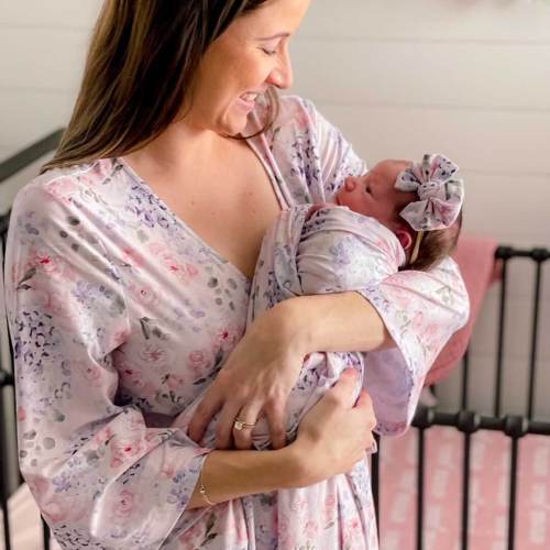 Henlees Hydrangea Knit Maternity Robe