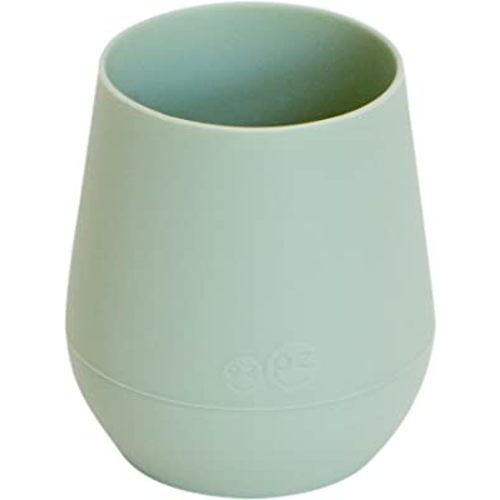 ez pz Tiny Cup (Sage) - 100% Silicone Training Cup for Infants - Designed by a Pediatric Feeding Specialist - 4 months+ - Baby-led Weaning Gear & Baby Gift