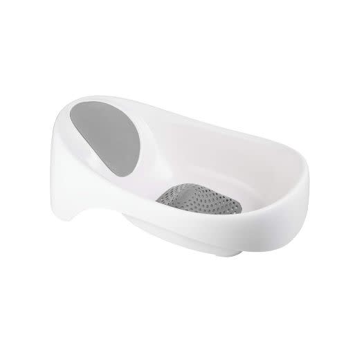 Boon Soak Bathtub with Drain Plug - Three Support Positions for Newborn to Toddlers - - Gray