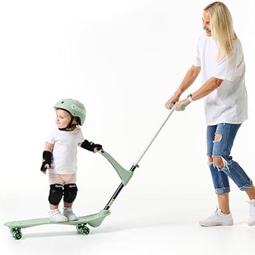 Ookkie Kids Learner Skateboard, Helps Develop Balance & Self Confidence, 4-in-1 Skateboard, Easy Setup, Gift Idea