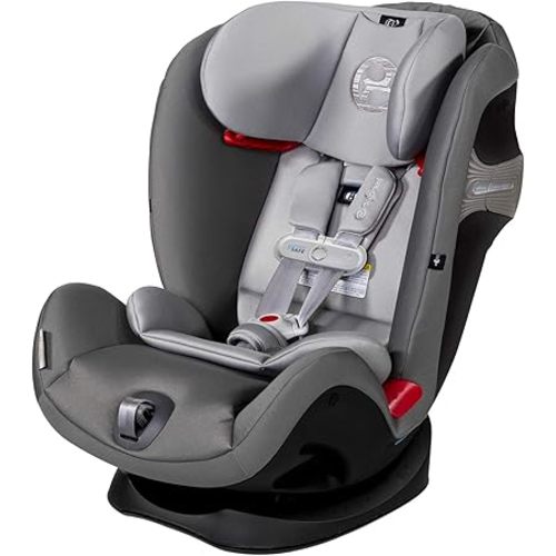 Cybex Gold Eternis S All in 1 Convertible Toddler Baby Infant Rear or Forward Facing Car Seat with SensorSafe, Manhattan Gray