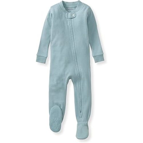 Burt's Bees Baby unisex-baby Honeysoft Sleeper Pajamas, Zip Front Non-slip Footed Footie Pjs, Organic Cotton & Lyocell