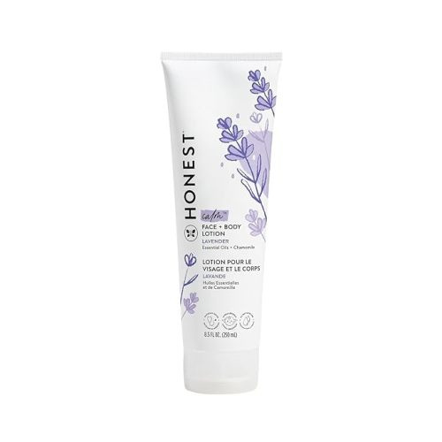 The Honest Company Hydrating Face + Body Lotion | Fast Absorbing, Naturally Derived, Hypoallergenic | Lavender Calm, 8.5 fl oz - 8.5 Fl Oz (Pack of 1)