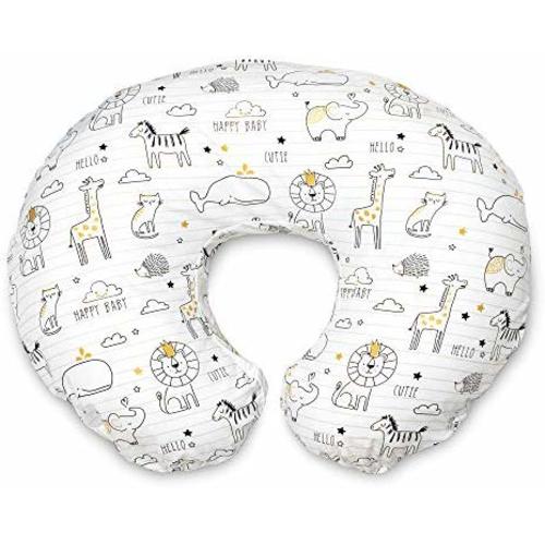 Boppy Original Nursing Pillow and Positioner, Notebook Black and Gold, Cotton Blend Fabric with allover fashion - Black/Gold