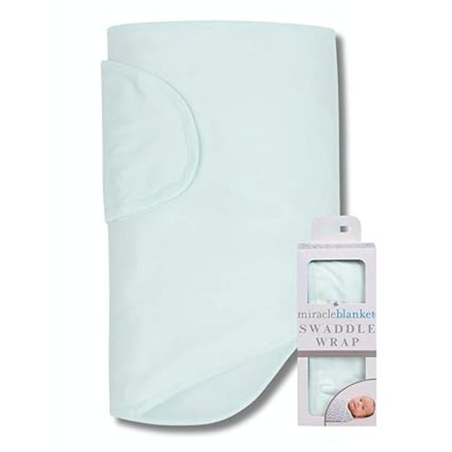 Miracle Blanket Swaddle Wrap – Help Your Newborn Sleep Longer – Soft & Secure Sleep Sack for Infants – Easy-to-Use Swaddling Blanket for a Calm Baby (Mint)